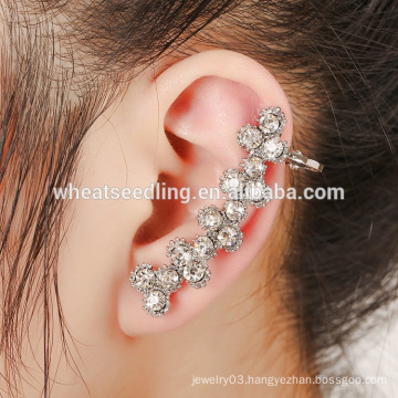 jewelry exquisite costume fashion plain hoop full crystal stud earrings